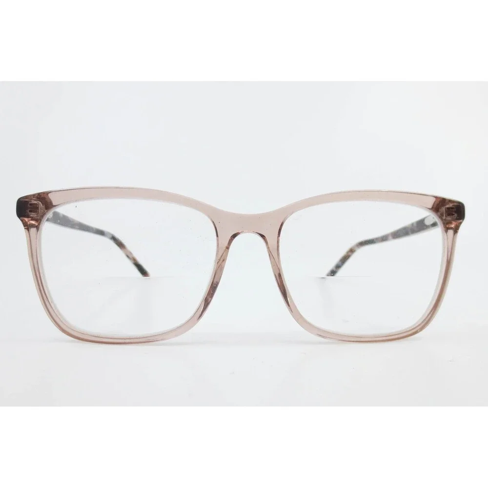 Translucent Pink Tortoise Shell Rectangular Eyeglass Frames 36675